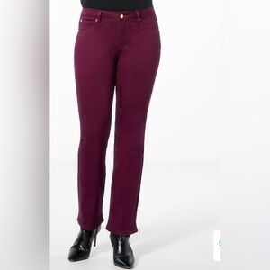 NWT- IMAN- Chic Burgundy Jeans